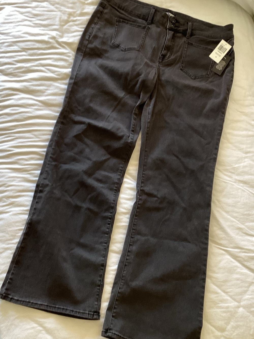 Hot Topic Women's Dark Gray Flare Jeans
